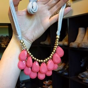 Coral, pink necklace