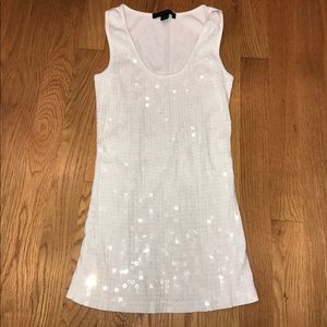 Express white sequin top. Never worn!