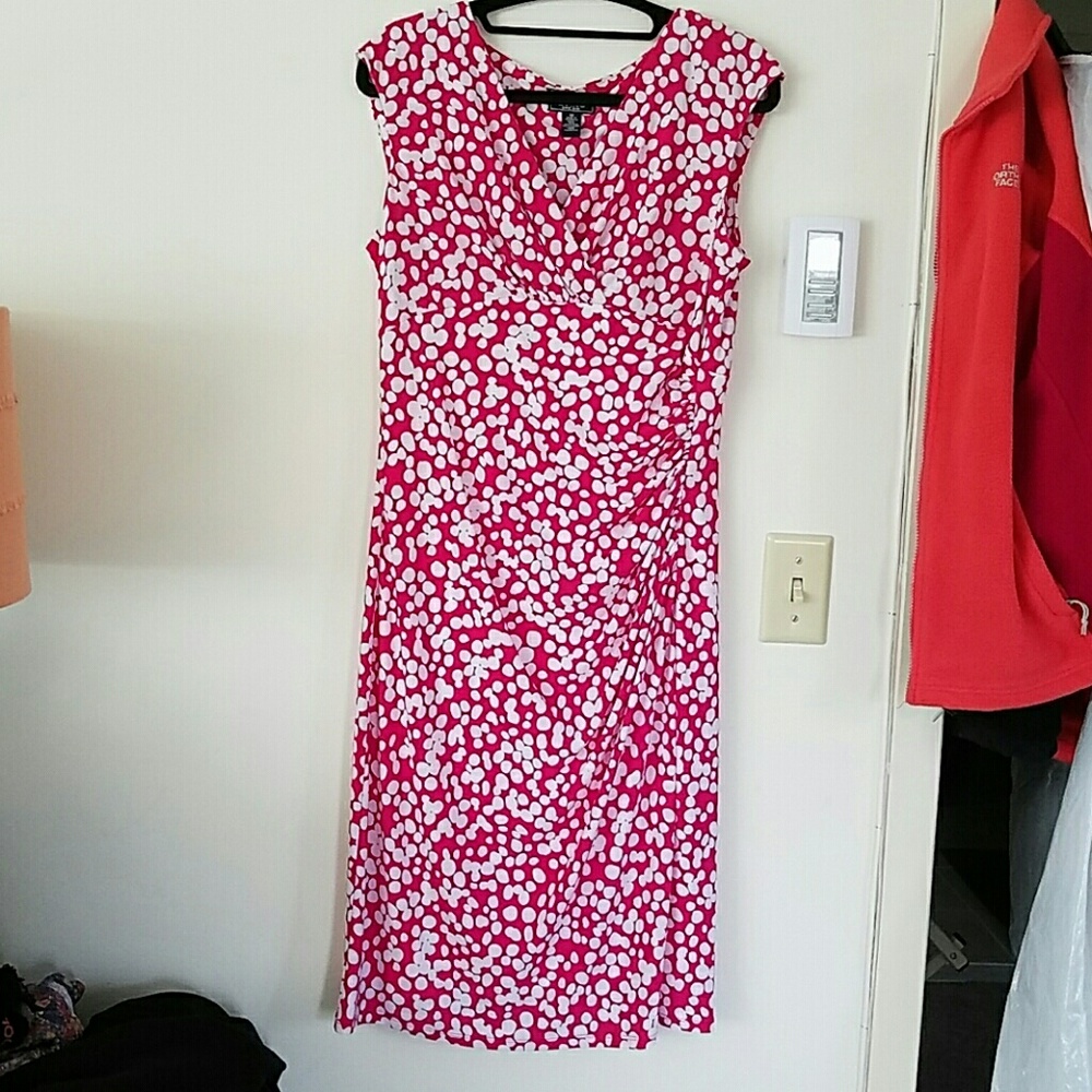 Pink polka dot dress