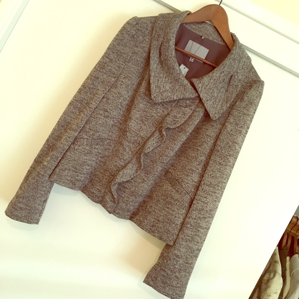 Classics Entier ruffled sweater blazer NWT