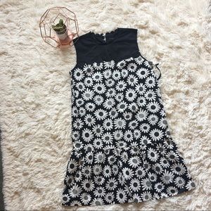 Victoria Beckham Mini Daisy Scalloped Trim Dress