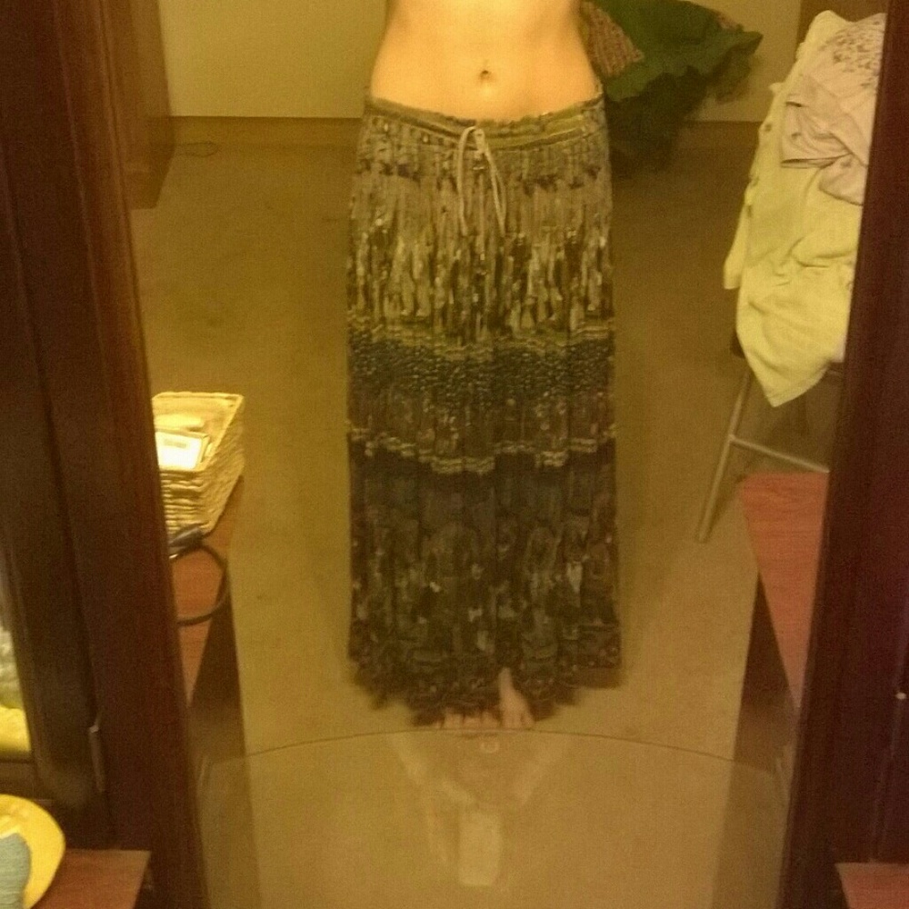 Vintage Boho Maxi Skirt
