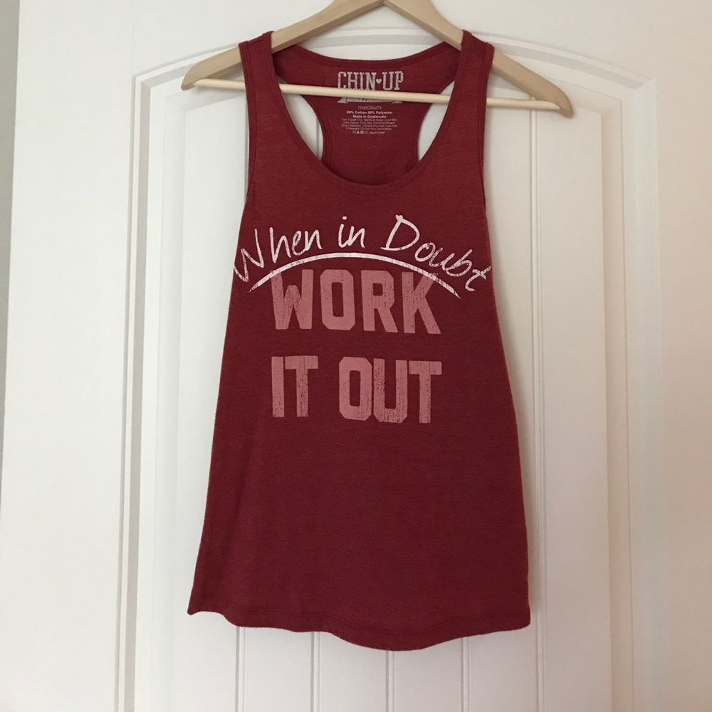 "When in doubt work it out" tank