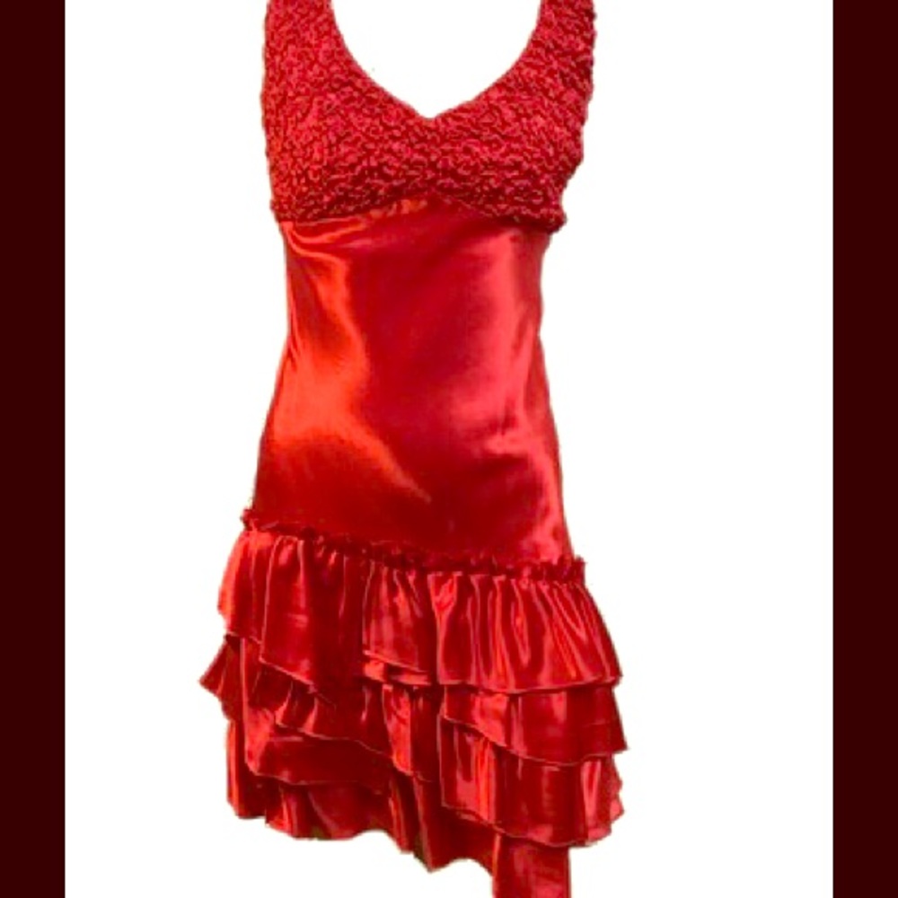 Red cocktail dress