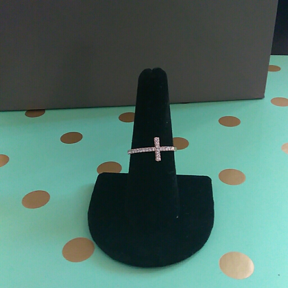Rose Gold cross ring