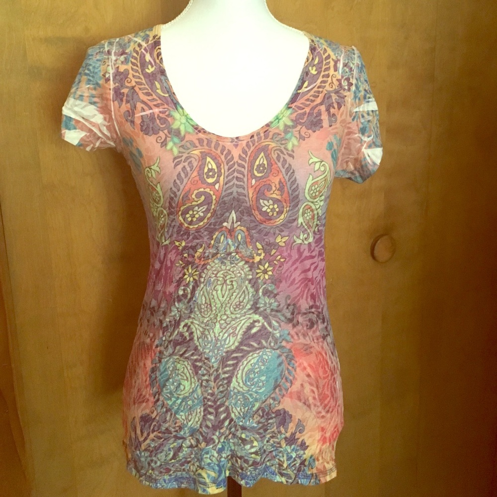 🌺GIFTED🌺 July Five burnout tee