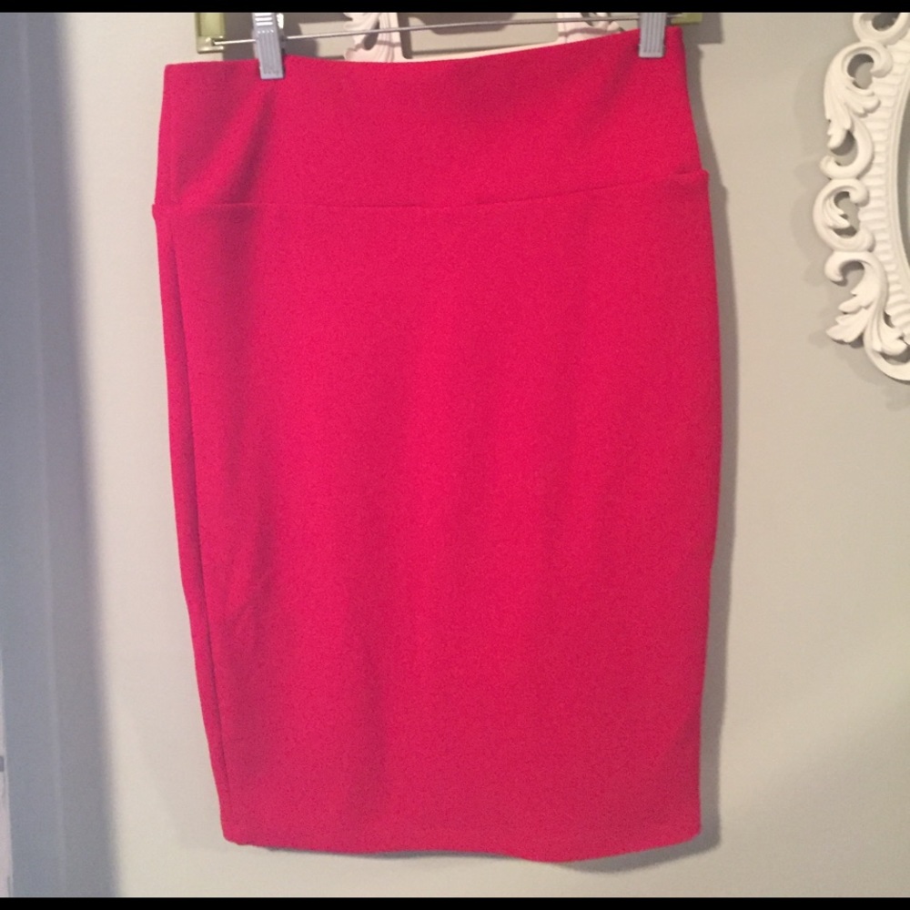 LulaRoe Cassie skirt M Red