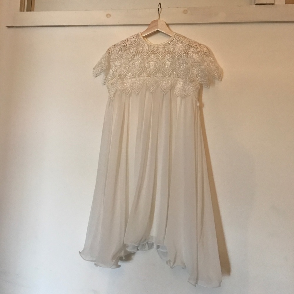 White babydoll lace dress