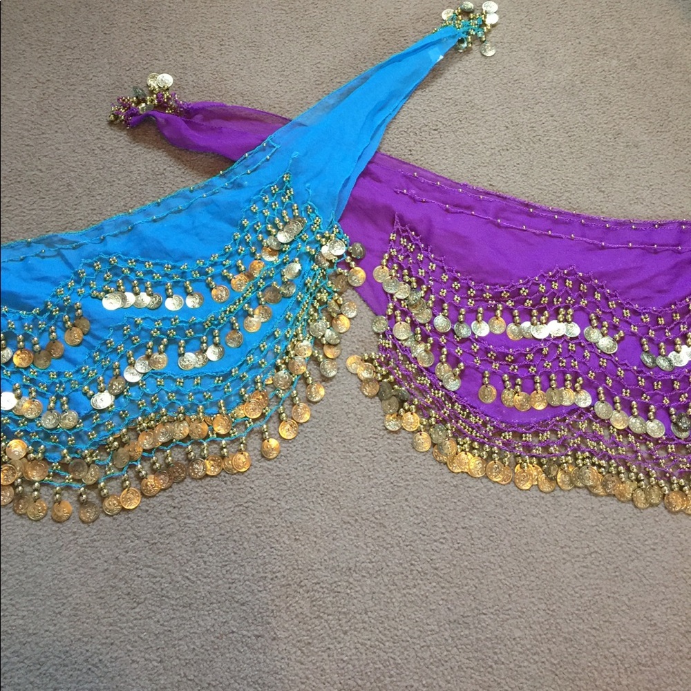 Lot of 2 belly dance skirts NWOT