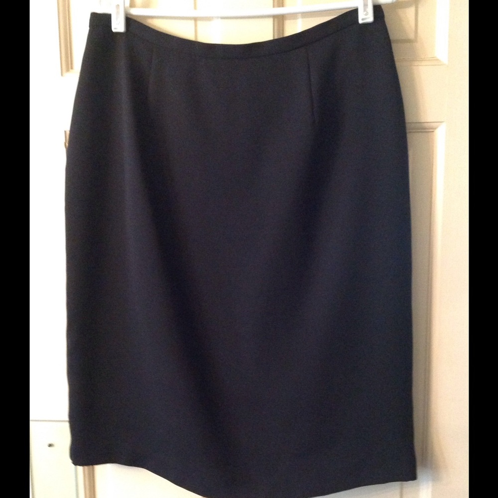 Meg Allen black skirt with back slit.