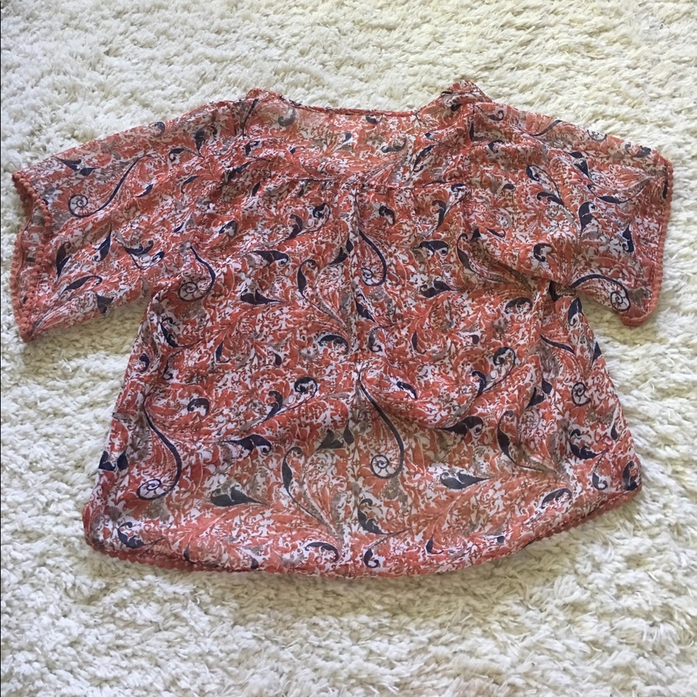 Button Down Short Sleeve Top XS - Picture 4 of 4