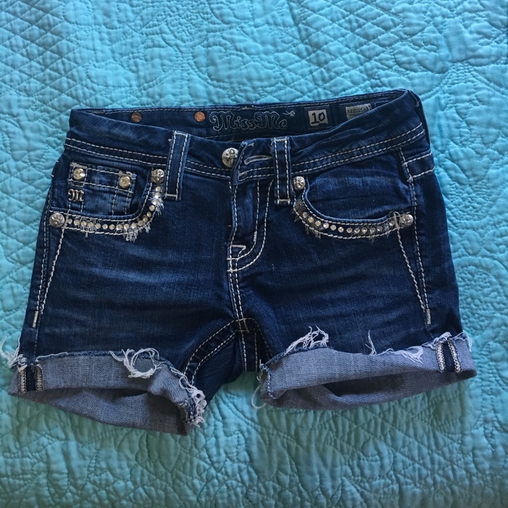 MissMe size 10 kids blue jean shorts