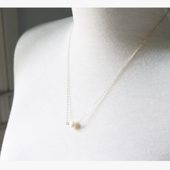 Freshwater Pearl Dainty Necklace - Picture 2 of 3
