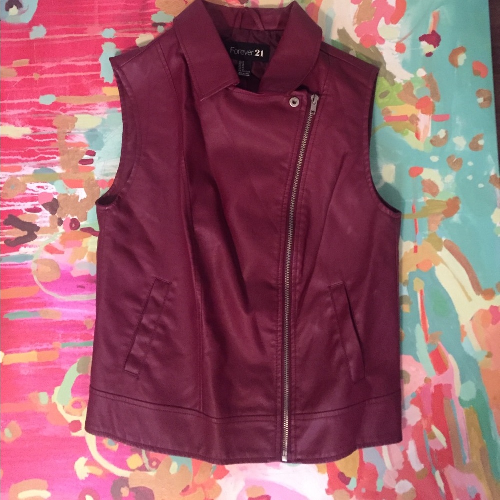 Faux Leather Vest