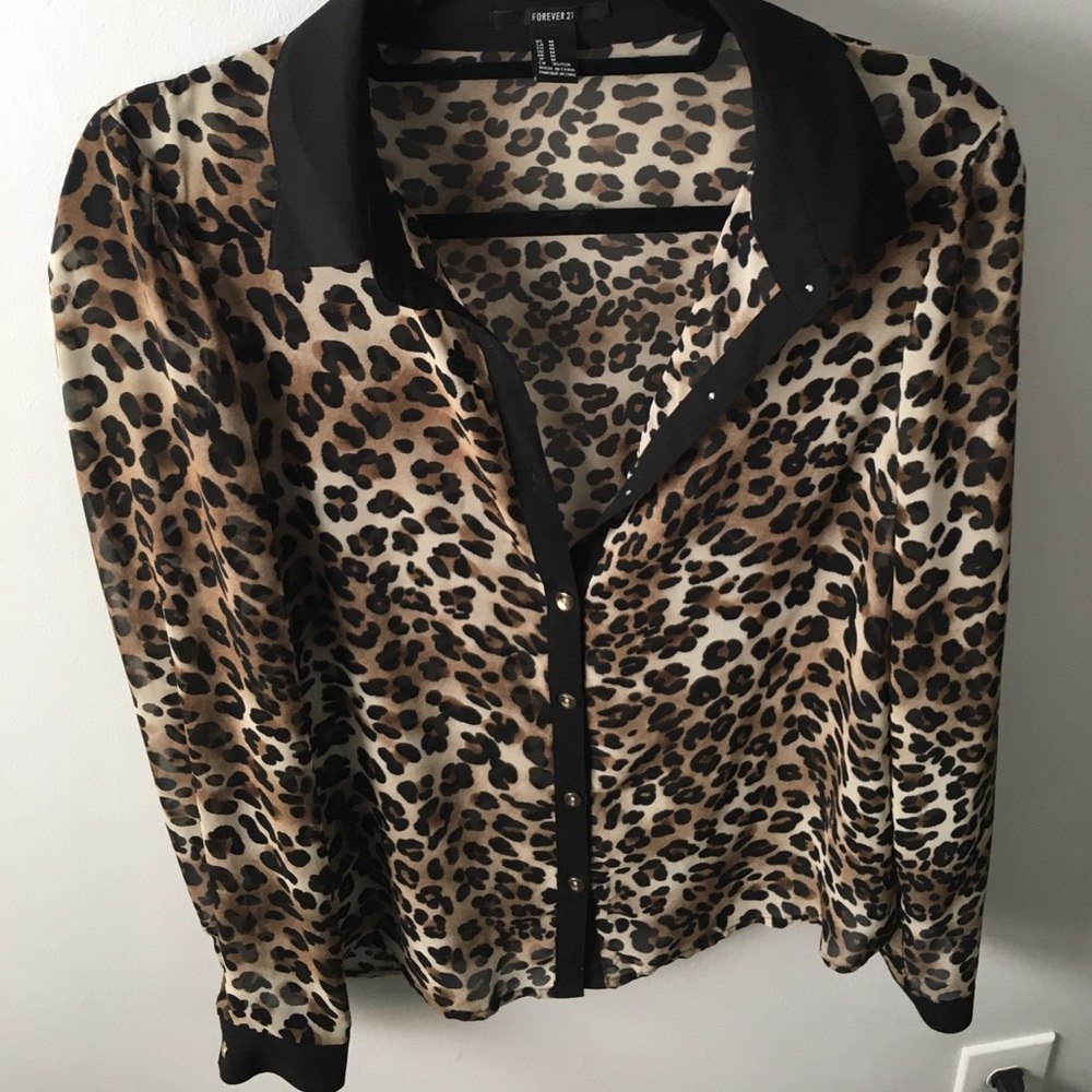 Cheetah print blouse