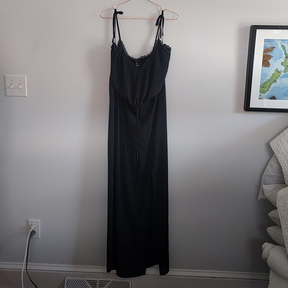 Lace Trimmed Slip Dress