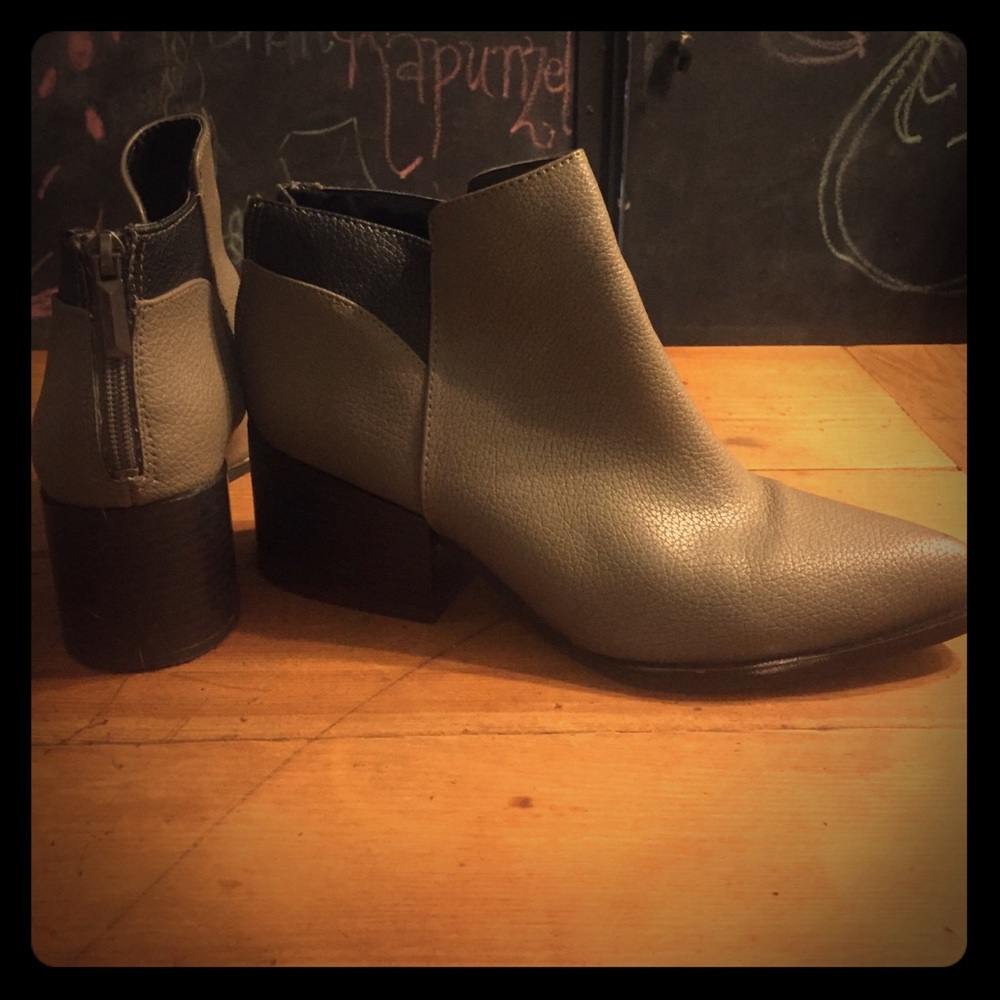 Thick heeled booties