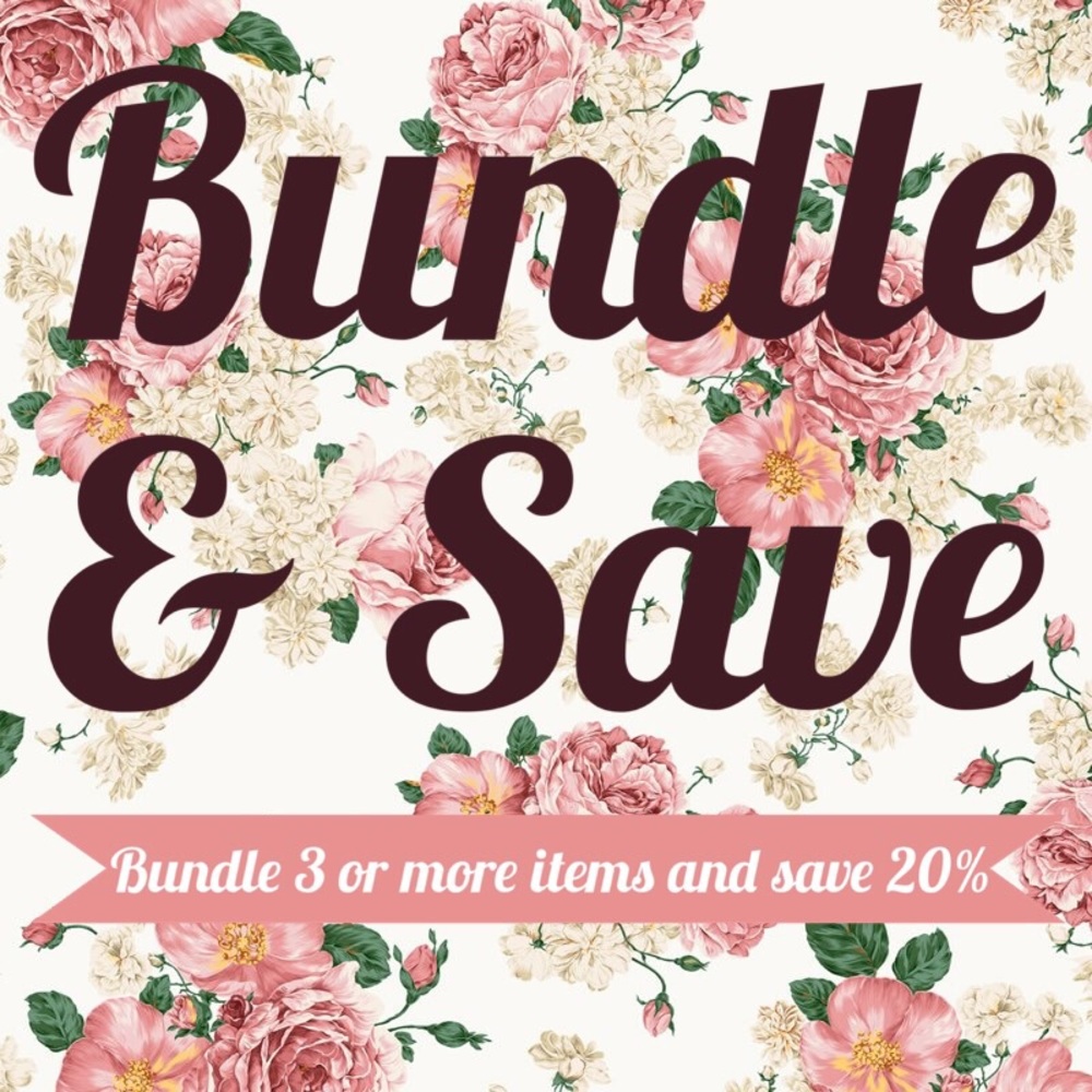 Bundle 3 or more items and save 20%!