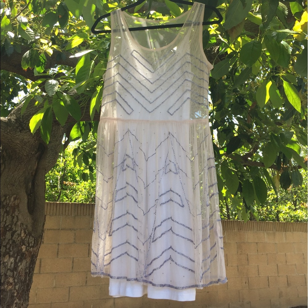 Beaded dress with slip included 💌