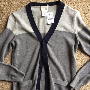 Crewcuts J. Crew boys color block cardigan. NWT