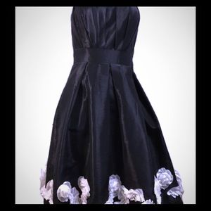 Black formal tea length dress