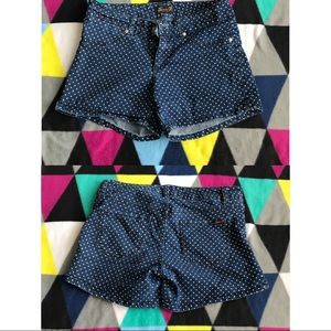Denim Polka Dot Shorts