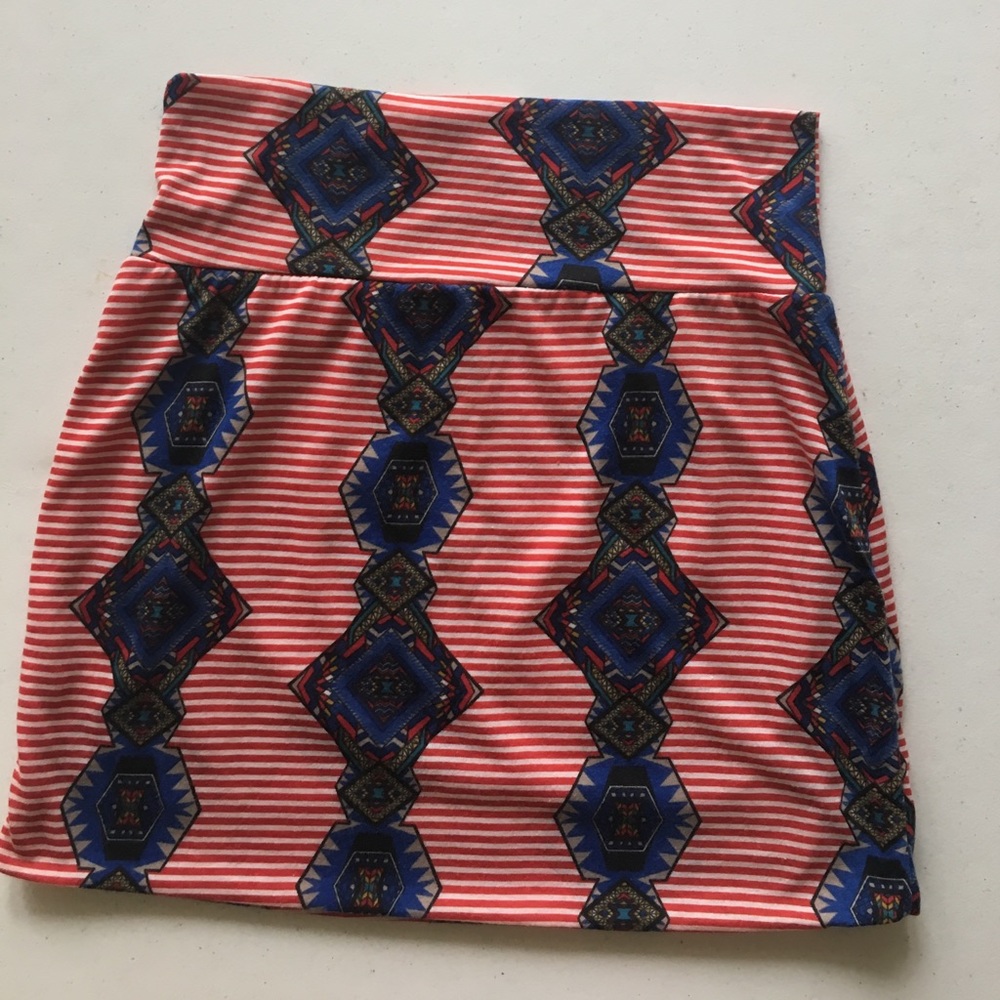Milky way-Tribal Print stretch Mini skirt Sz-Large