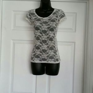 Size small women's white lace shirt