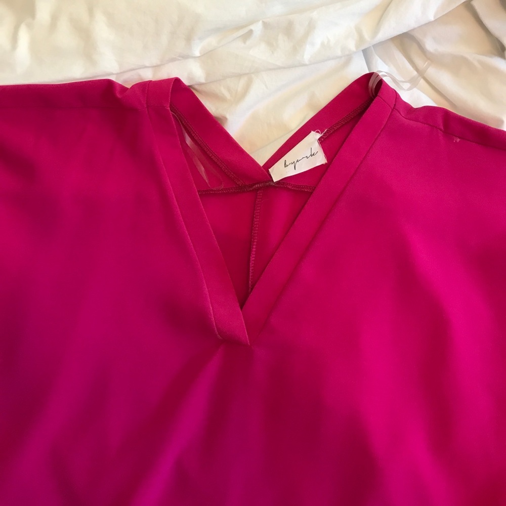 Oversized pink shirt