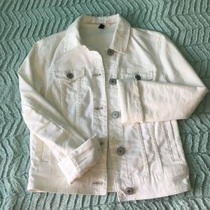 American Eagle White Jean Jacket - Small