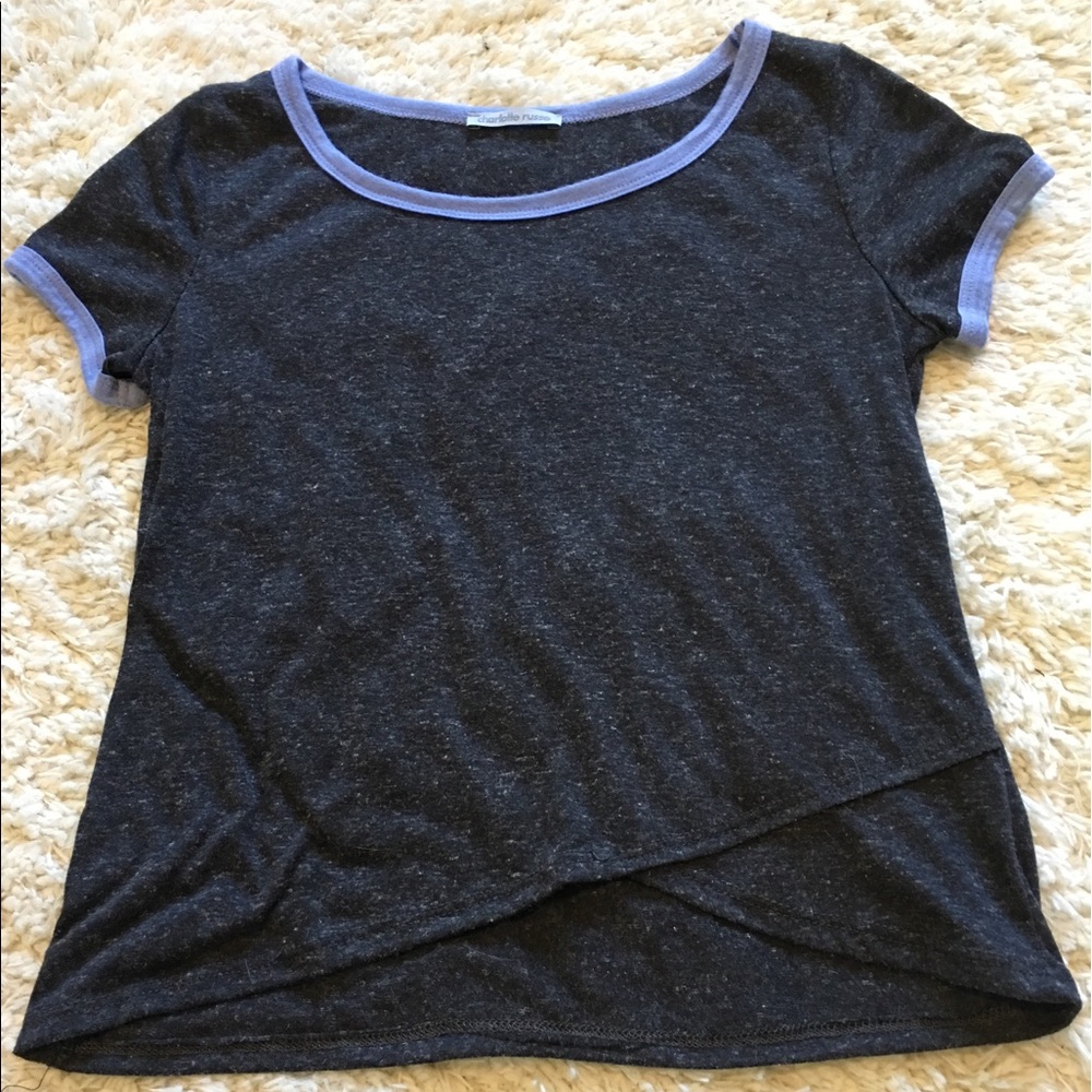 Charlotte Russe Short Sleeve Simple Tee Small - Picture 3 of 4