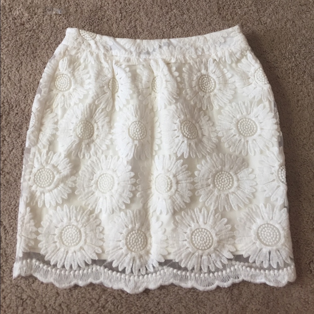 White Sunflower Skirt