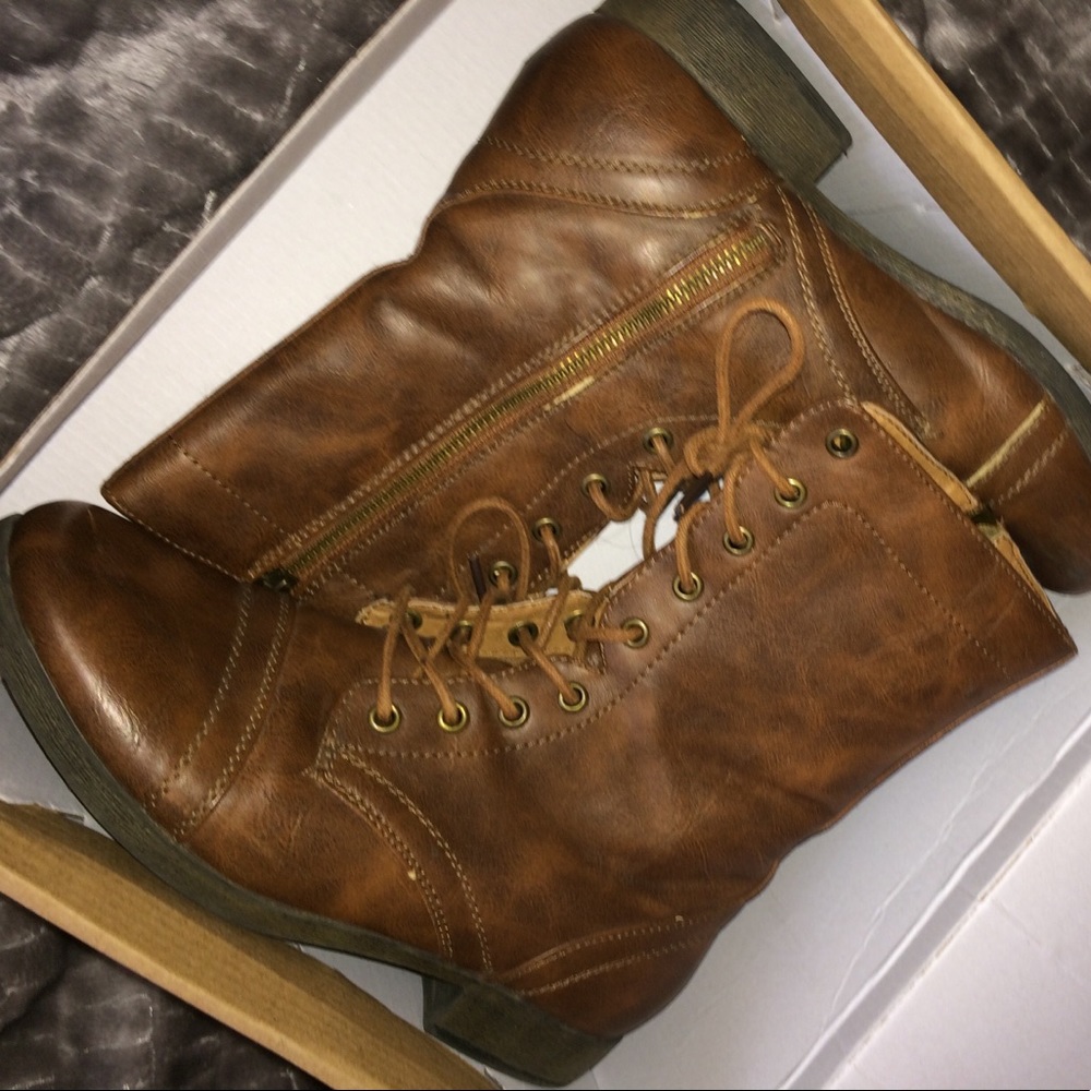 Brown Combat Boots