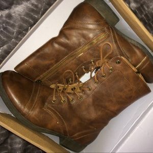 Brown Combat Boots