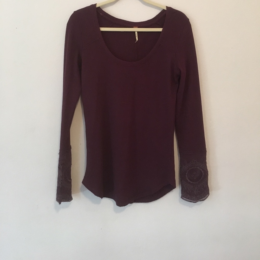 Purple free people top