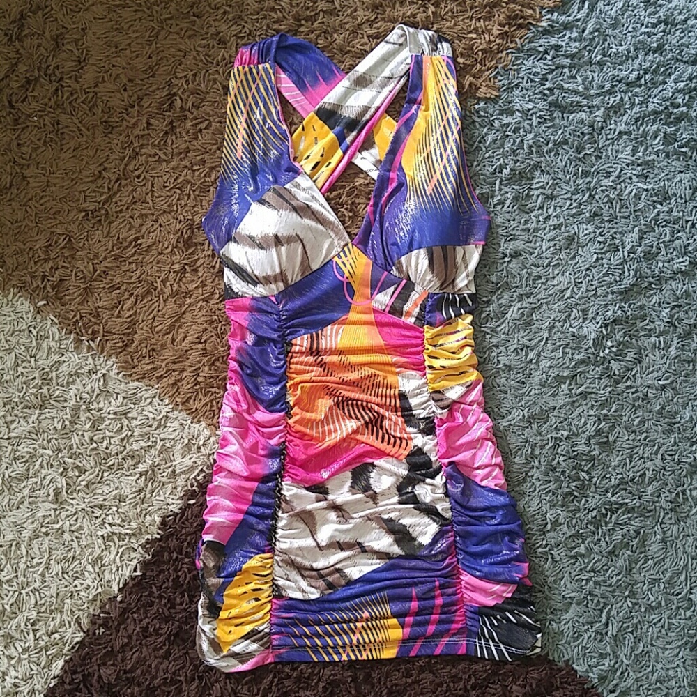 Multicolor club dress