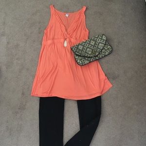 Coral maternity top.