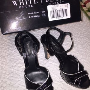 WHBM Black & White Heels