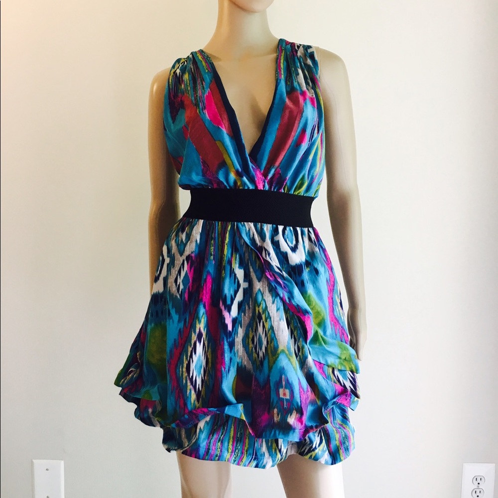 Circus circus-Tribal print colorful dress sz-large