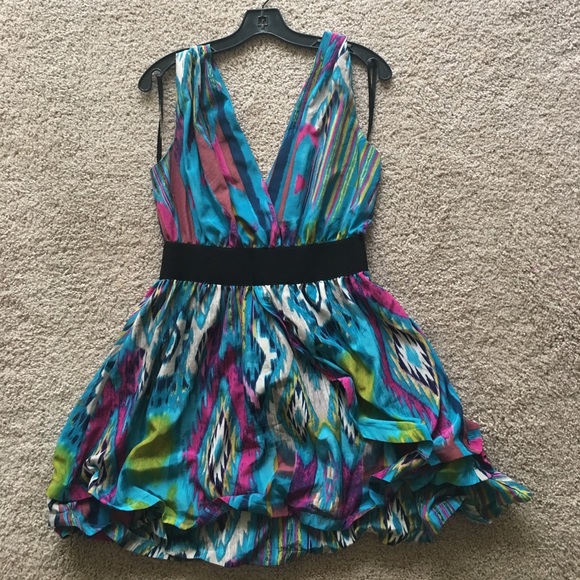 Circus circus-Tribal print colorful dress sz-large - Picture 5 of 7