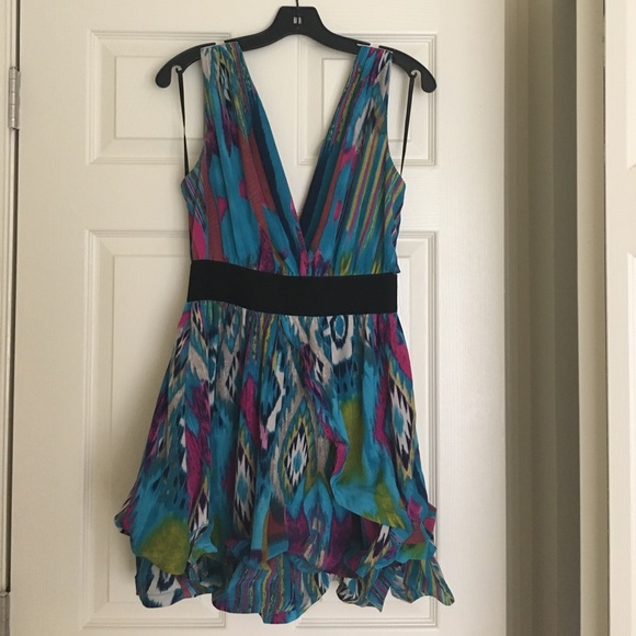 Circus circus-Tribal print colorful dress sz-large - Picture 6 of 7