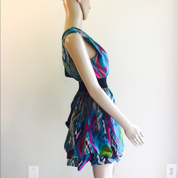 Circus circus-Tribal print colorful dress sz-large - Picture 2 of 7