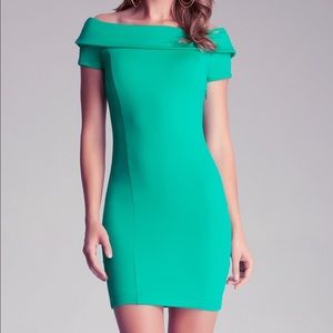 Bebe Bodycon Off Shoulder Dress