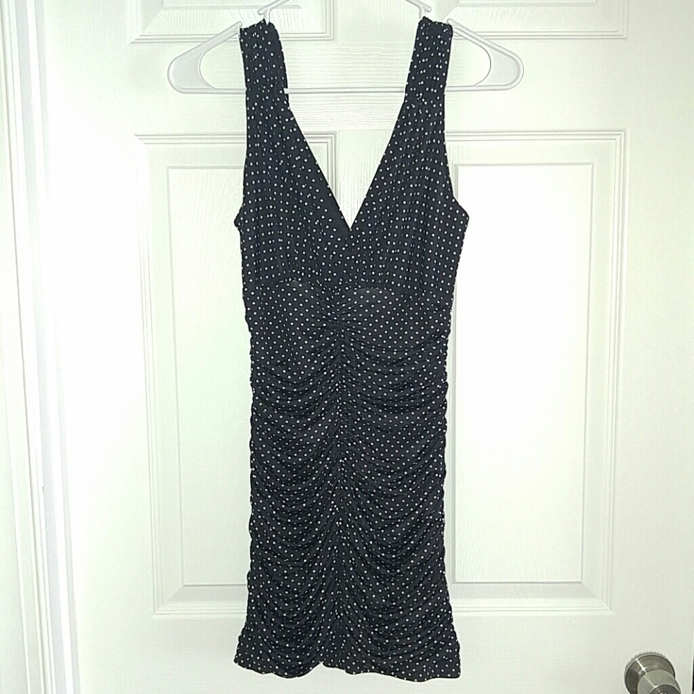 Black and White Polka Dot mini dress