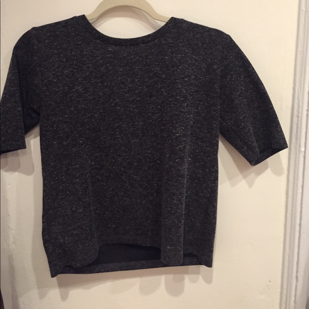 Topshop grey half sleeve top