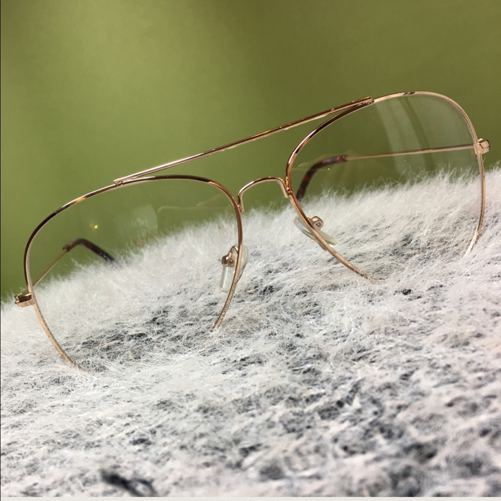 ‼️AVAILABLE‼️ Gold Trim See-Thru Stylish Glasses