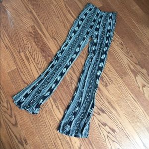 Black Tribal Flare pants