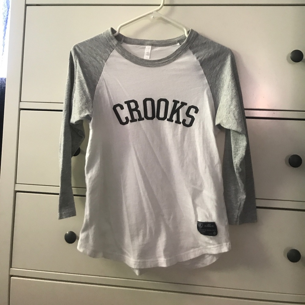 Crooks & castles 3/4 sleeve top