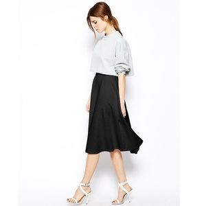 The Fifth Label textured fit and flare midi skirt