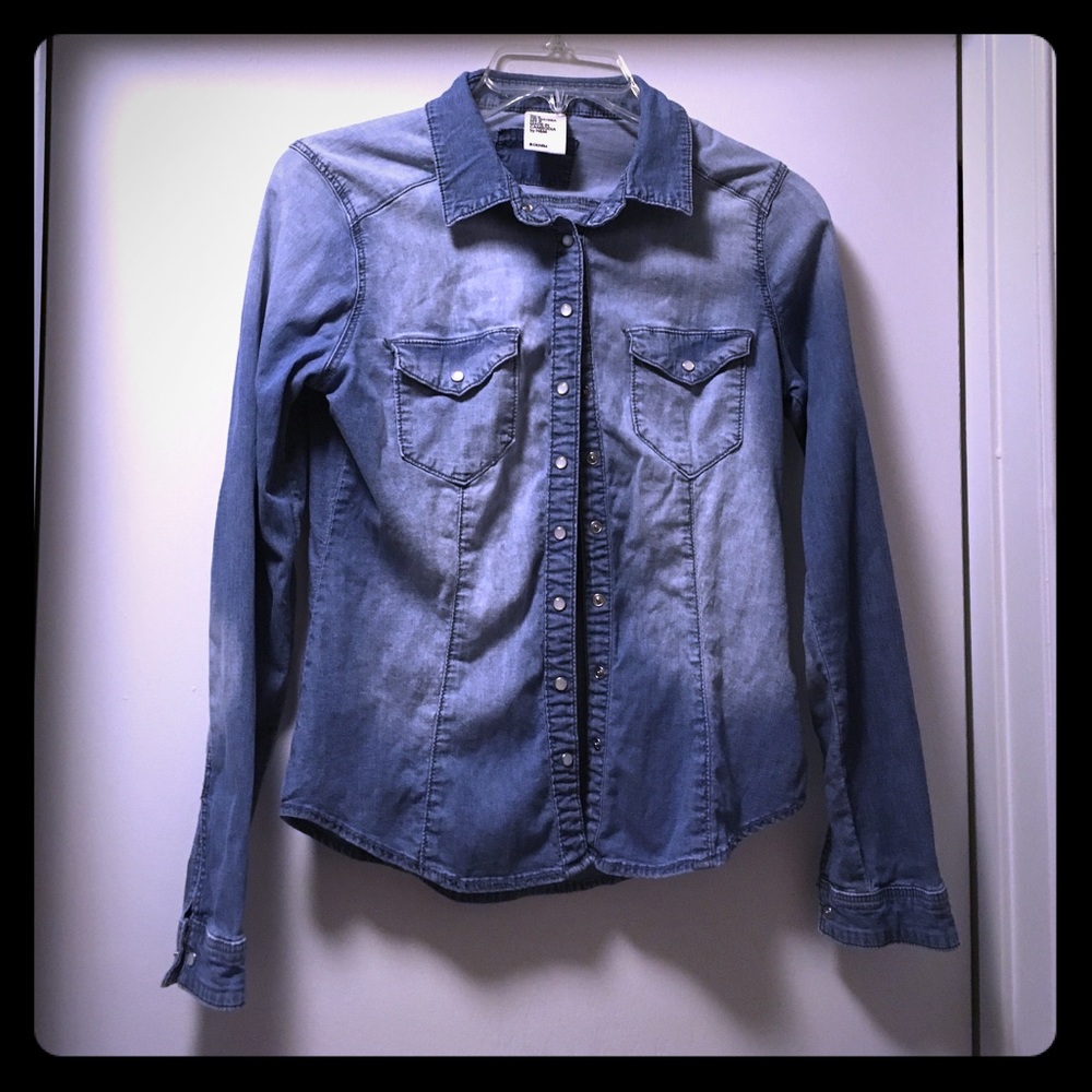 Jean long sleeve shirt